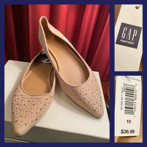 New GAP jewel flats size 10 - Picture 2 of 4